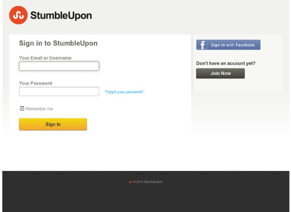 Sign in to StumbleUpon