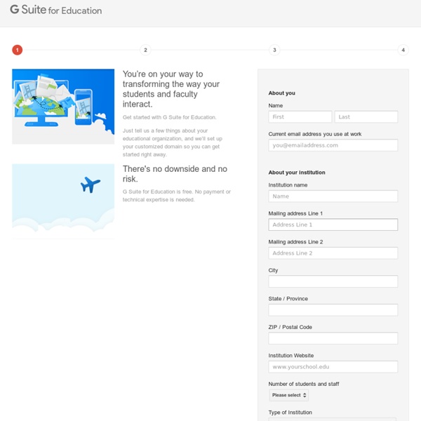 Sign up for Google Apps for Education