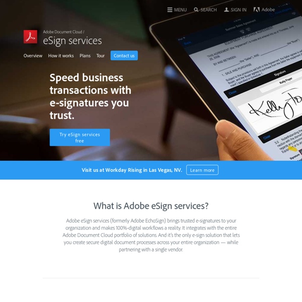 Electronic signature service, digital signatures