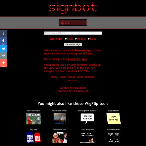 signbot - make your own animated scrolling text