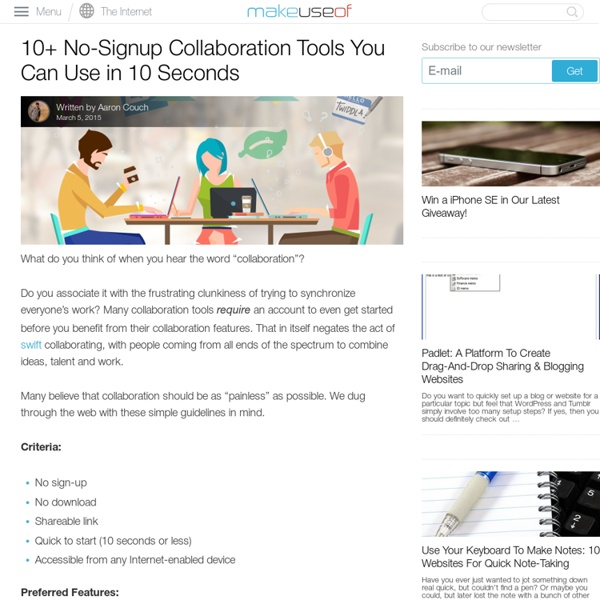 10+ No-Signup Collaboration Tools You Can Use in 10 Seconds
