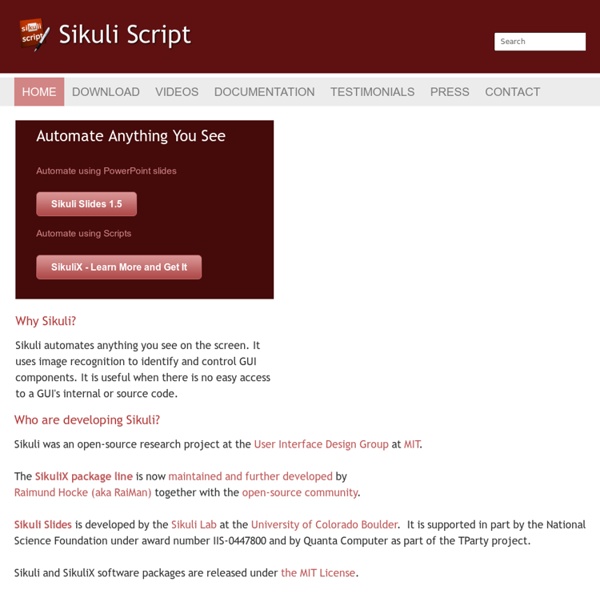 Sikuli Script - Home