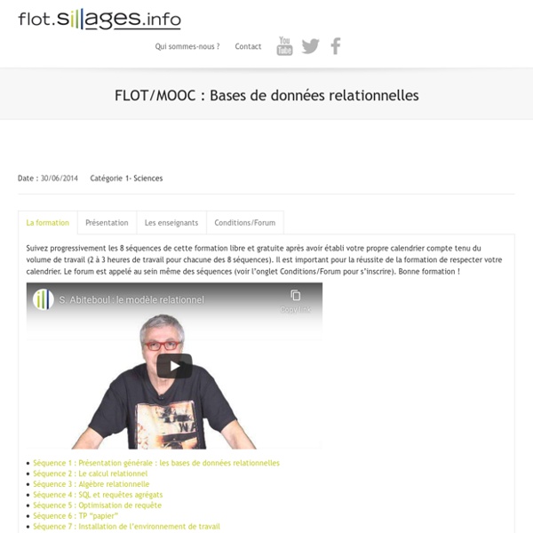 FLOT : Bases de données relationnelles