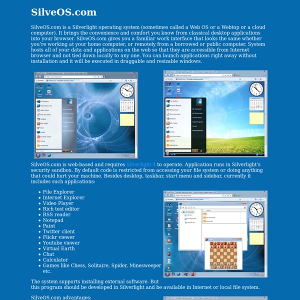 SilveOS.com - Silverlight operating system