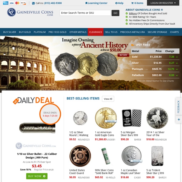 Buy Silver Coins, Silver Bullion and Buy Gold