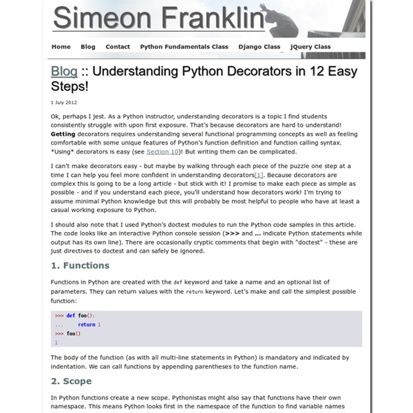 Understanding Python Decorators in 12 Easy Steps!