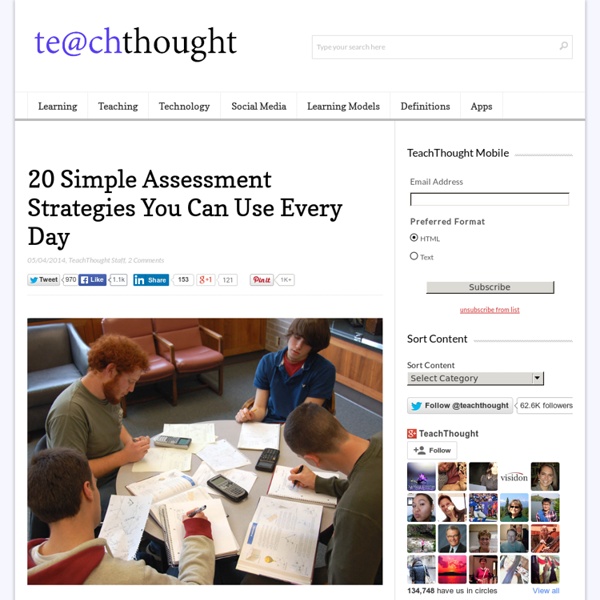 20 Simple Assessment Strategies You Can Use Every Day