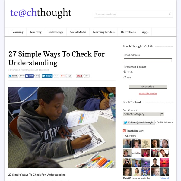 27 Simple Ways To Check For Understanding