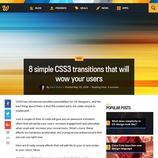 8 simple CSS3 transitions that will wow your users