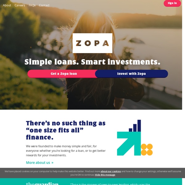 Zopa UK Loans - Get a great rate loan from Zopa Lenders