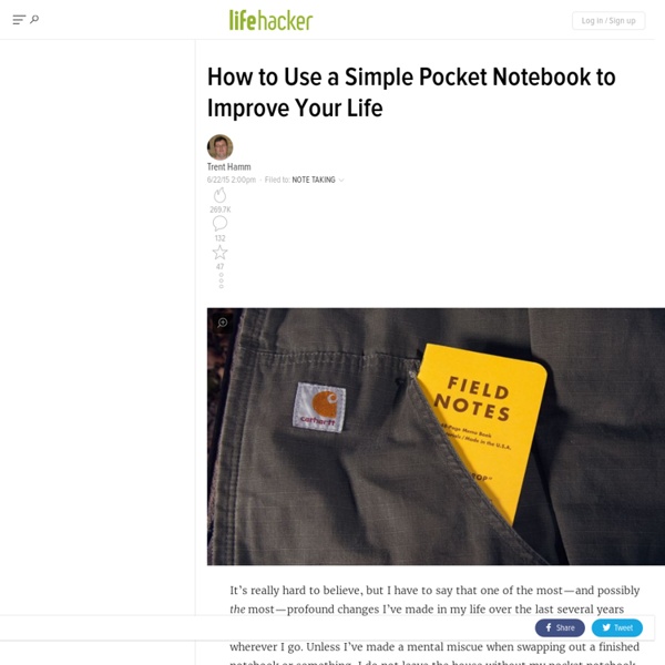 How to Use a Simple Pocket Notebook to Improve Your Life