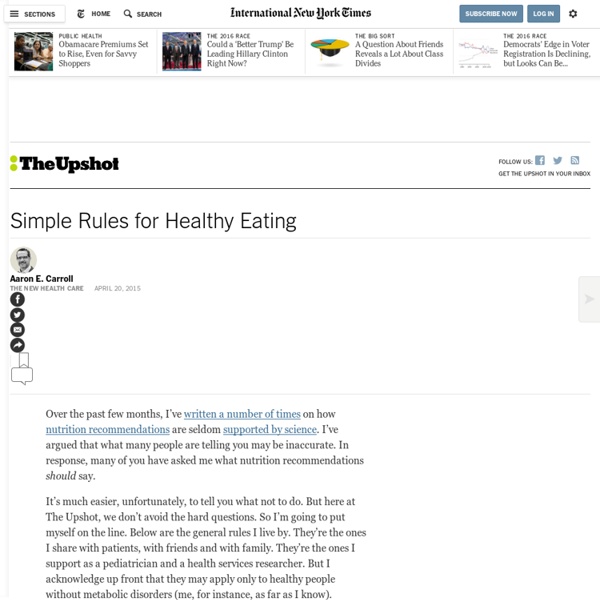 Simple Rules for Healthy Eating
