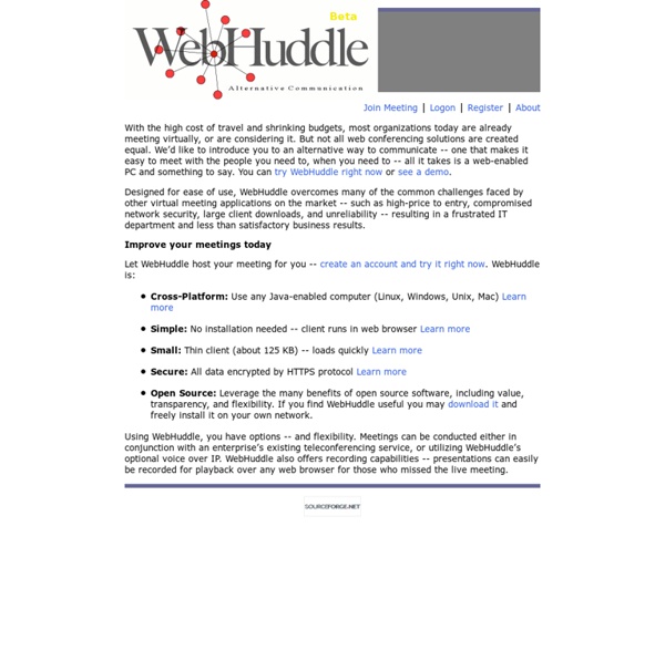 Simple, Small, Secure - WebHuddle