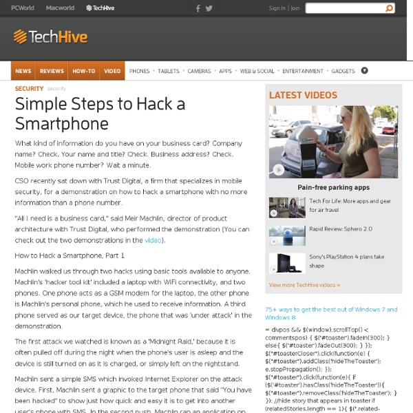 Simple Steps to Hack a Smartphone