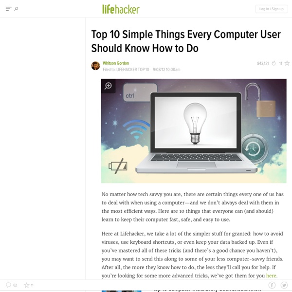 Top 10 Simple Things Every Computer User Should Know How to Do