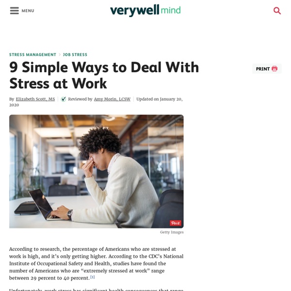9 Simple Ways to Deal With Stress at Work