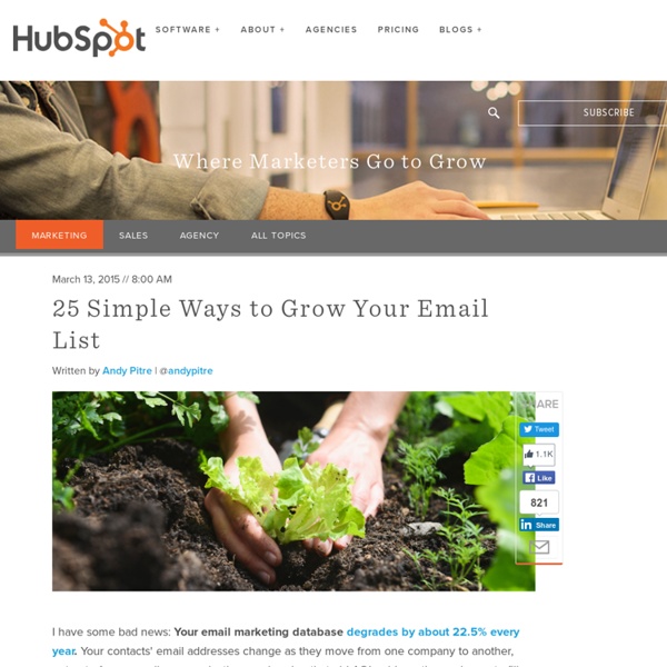 25 Clever Ways to Grow Your Email Marketing List