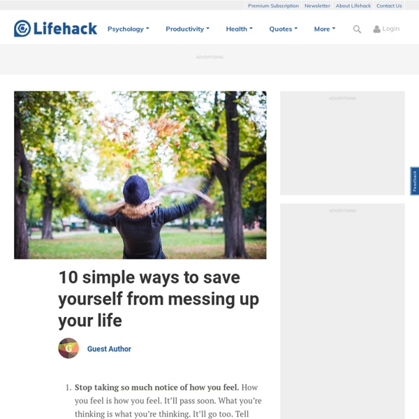 10 simple ways to save yourself from messing up your life - Stepcase Lifehack