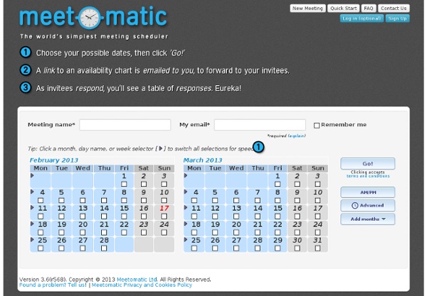 Meet-O-Matic: The World's Simplest Meeting Scheduler