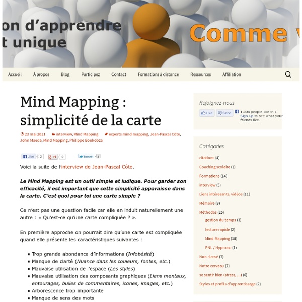 Mind Mapping : simplicité de la carte