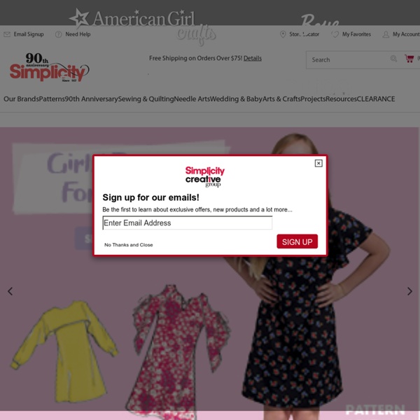 Simplicity.com: Patterns, tools and supplies for all things sewing, knitting, quilting, and crafting.