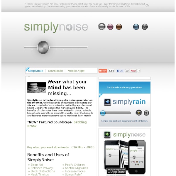 The Best Free White Noise Generator on the Pearltrees