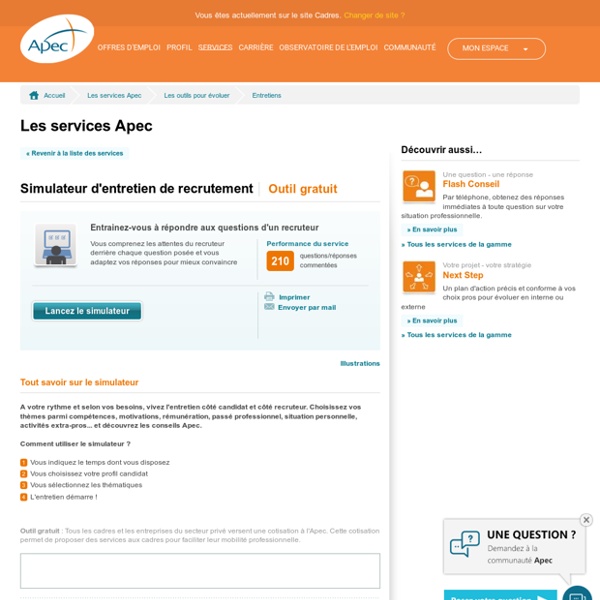 Simulateur d'entretien de recrutement - Apec.fr