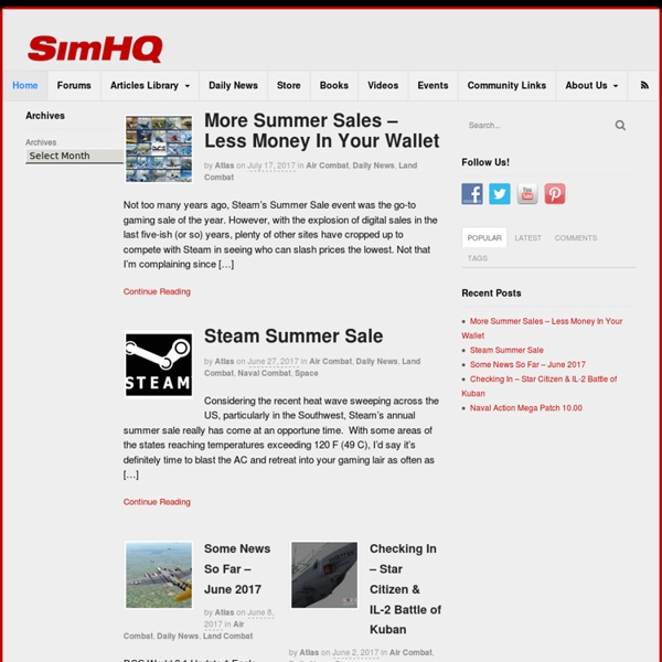 SimHQ.com — Simulation Gaming News, Reviews, and Features