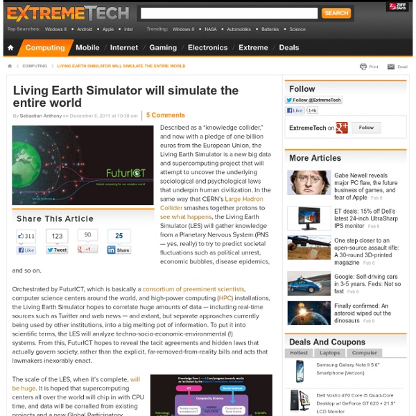 Living Earth Simulator will simulate the entire world