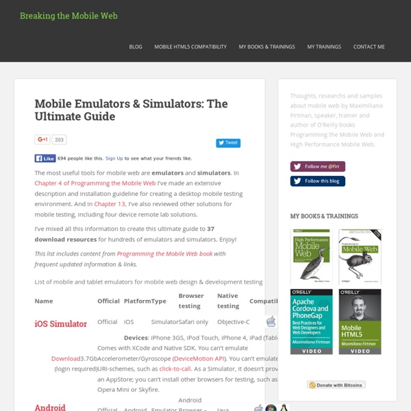 Mobile Emulators and Simulators - The ultimate guide to mobile developers