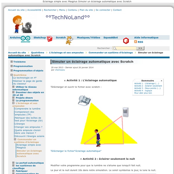 Simuler un éclairage automatique avec Scratch