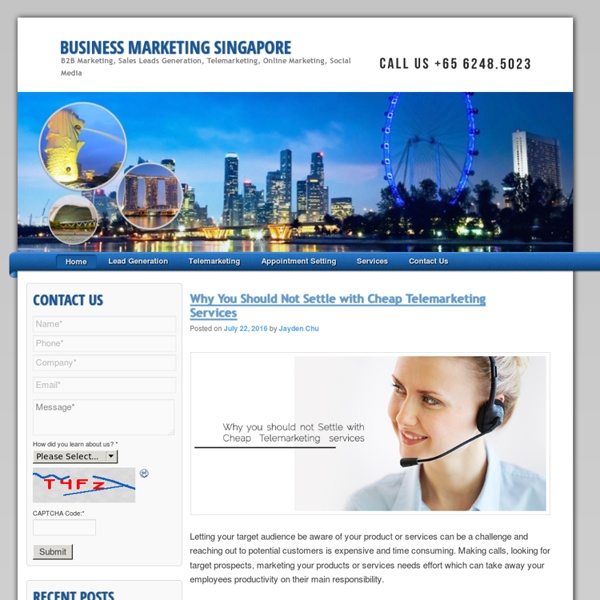 Singapore B2B Marketing Leads Generation