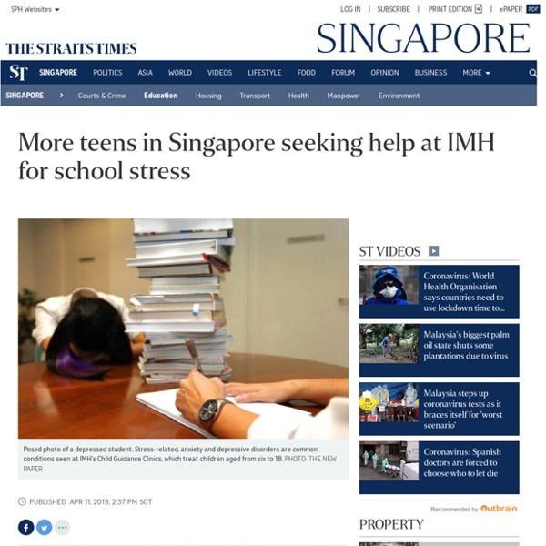 More teens in Singapore seeking help for school stress