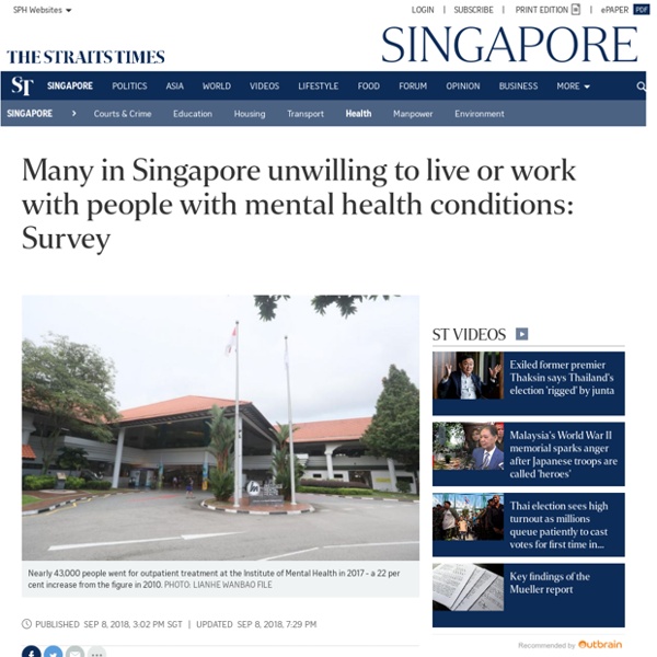 Many in Singapore unwilling to live or work with people with mental health conditions: Survey, Health News