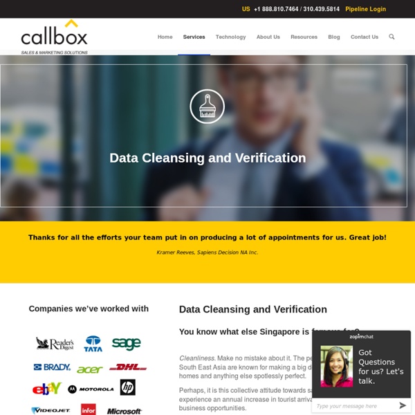 Data Cleansing and Verification