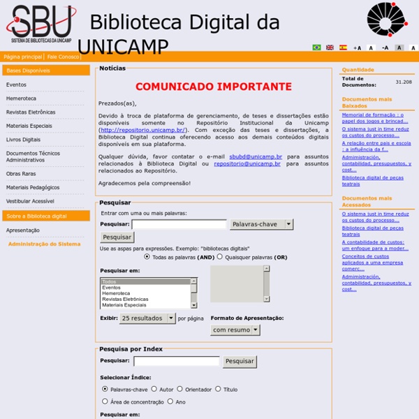 Sistema Nou-Rau: Biblioteca Digital da Unicamp