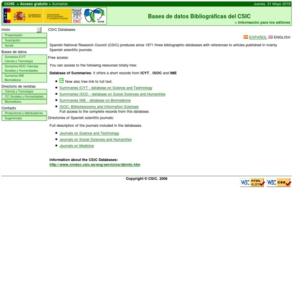 BDDOC CSIC: Sistemas de información CSIC