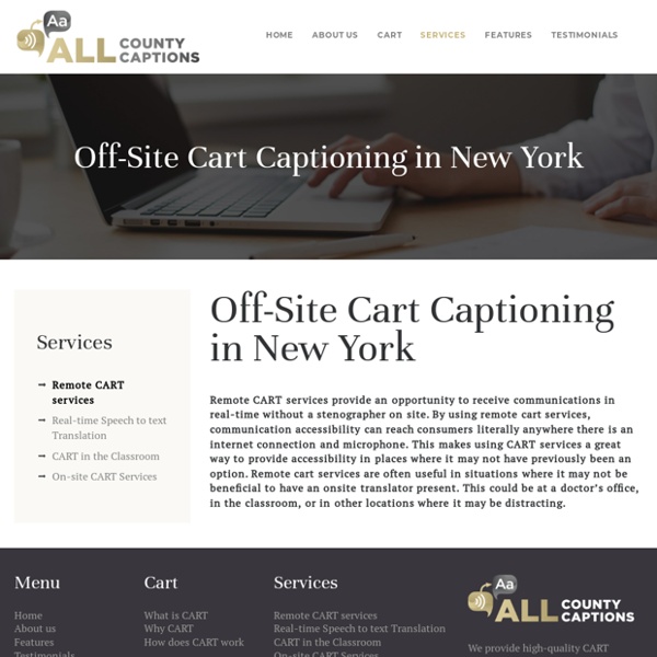 Off-Site Cart Captioning Service for New York