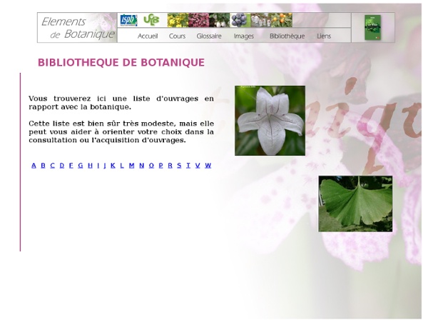 Botanique - BIBLIOTHEQUE