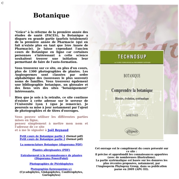 Site de Botanique - COURS