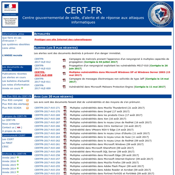 Site du CERT-FR