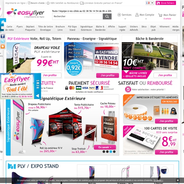 Imprimerie en ligne Discount - Easyflyer - carte de visite, imprimeur, flyers, chemises à rabats, dépliants, totem enrouleur