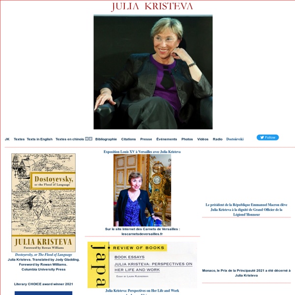 Julia Kristeva - site officiel