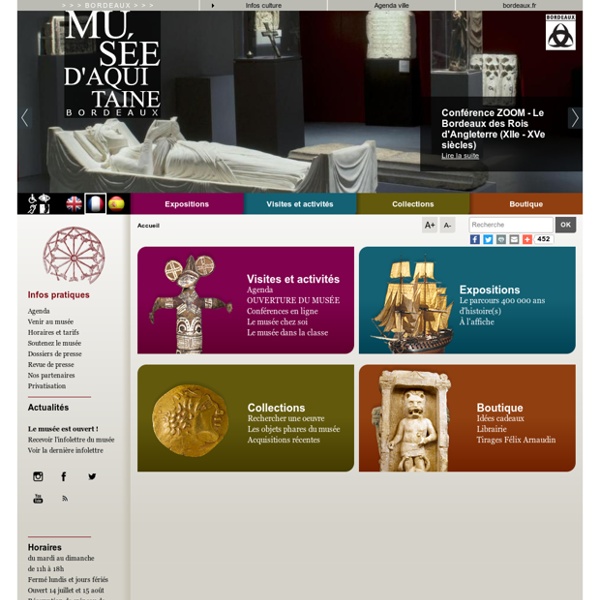Le site officiel du musée d'Aquitaine