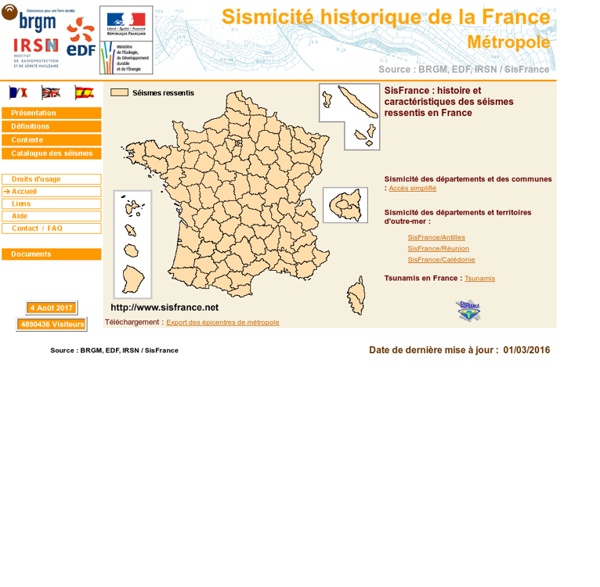 Site SisFrance - BRGM -