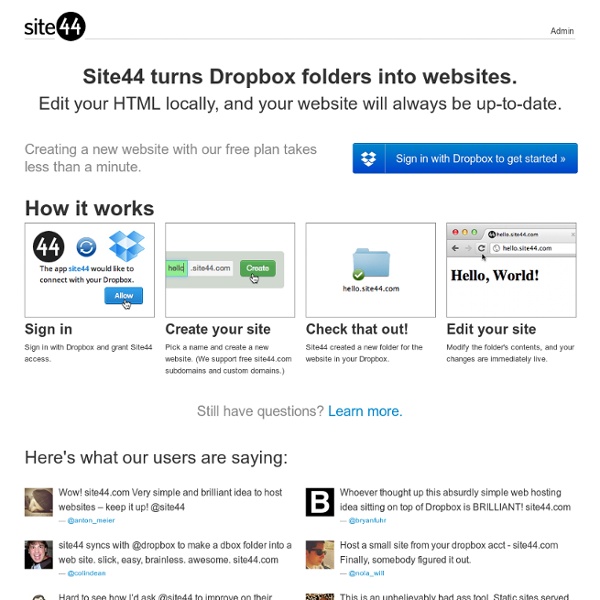 Site44 - absurdly simple web hosting