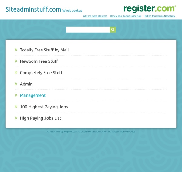 Resources for the webmaster-website builder - SiteAdminStuff.com