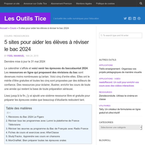 5 sites pour aider vos élèves à réviser leur bac 2019