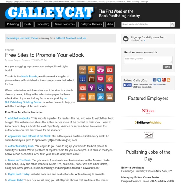 Free Sites to Promote Your eBook