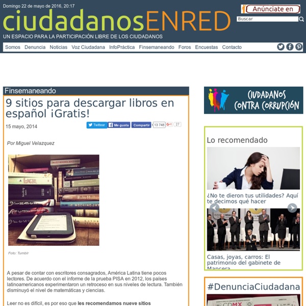9 sitios para descargar libros en español ¡Gratis!
